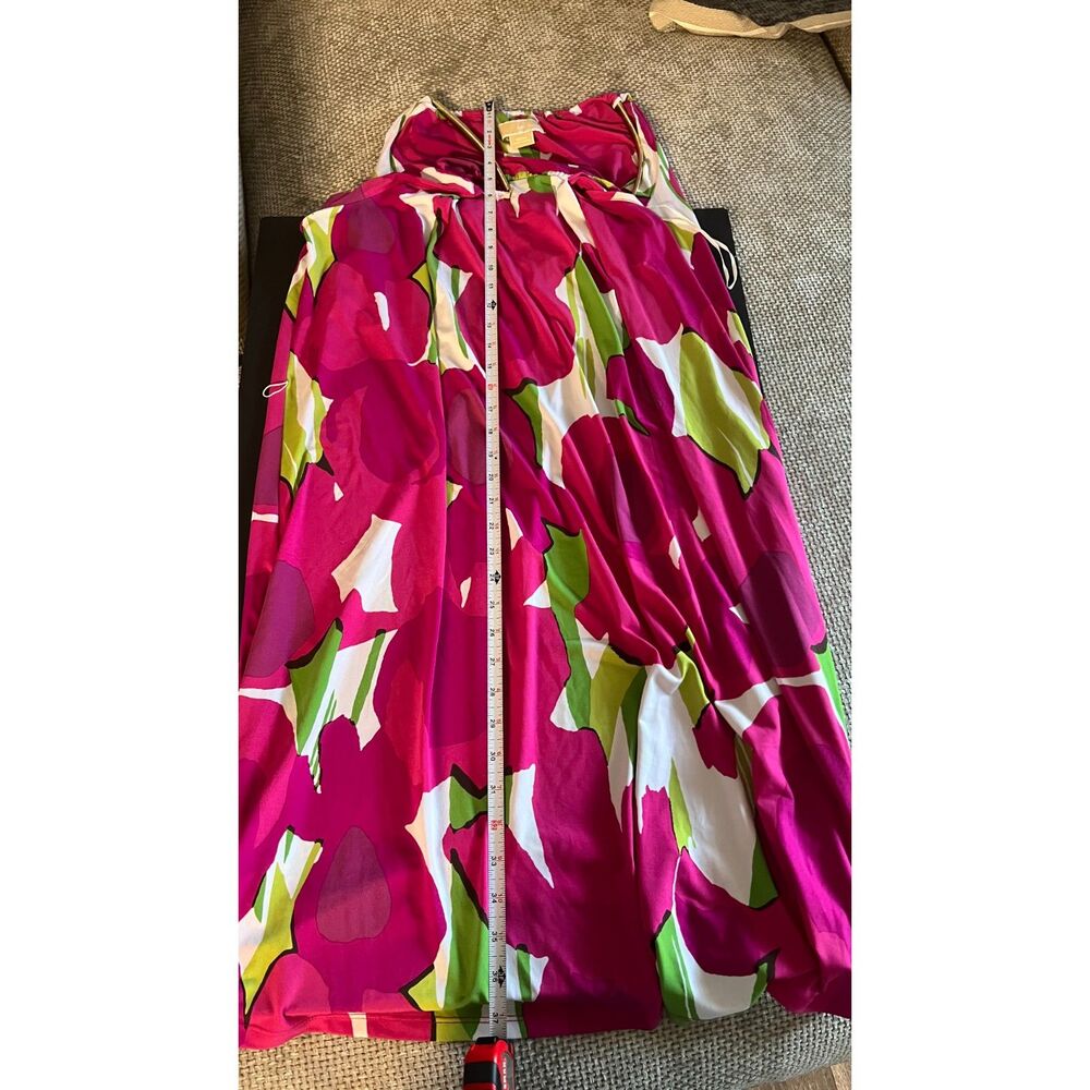 MICHAEL Michael Kors Floral Maxi Dress Women’s M Pink Green Sleeveless